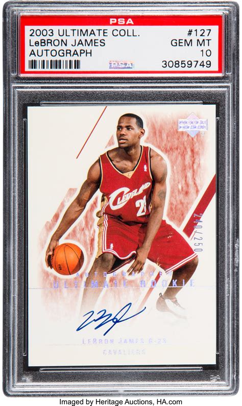 lebron james autographed rookie card.